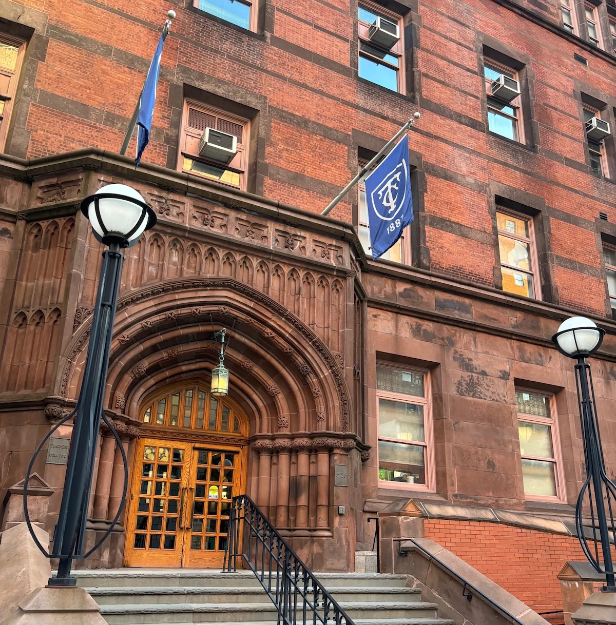 Front brick facade of Teachers College