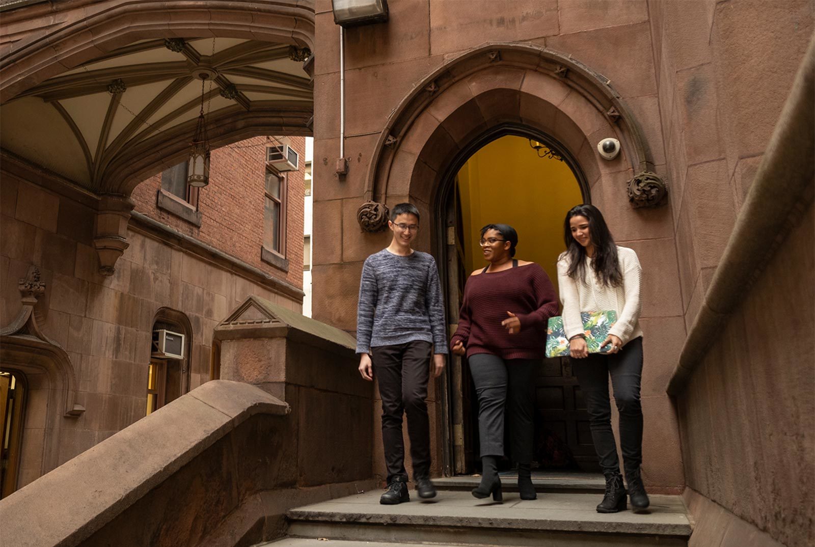 Students leaving Zankel Hall