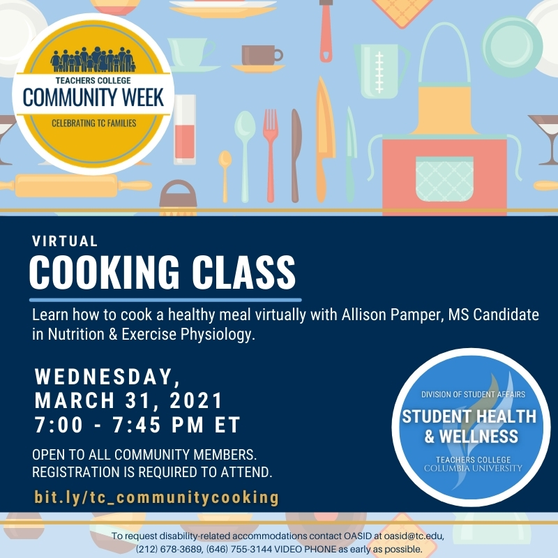 Community Week: Virtual Cooking Class 
