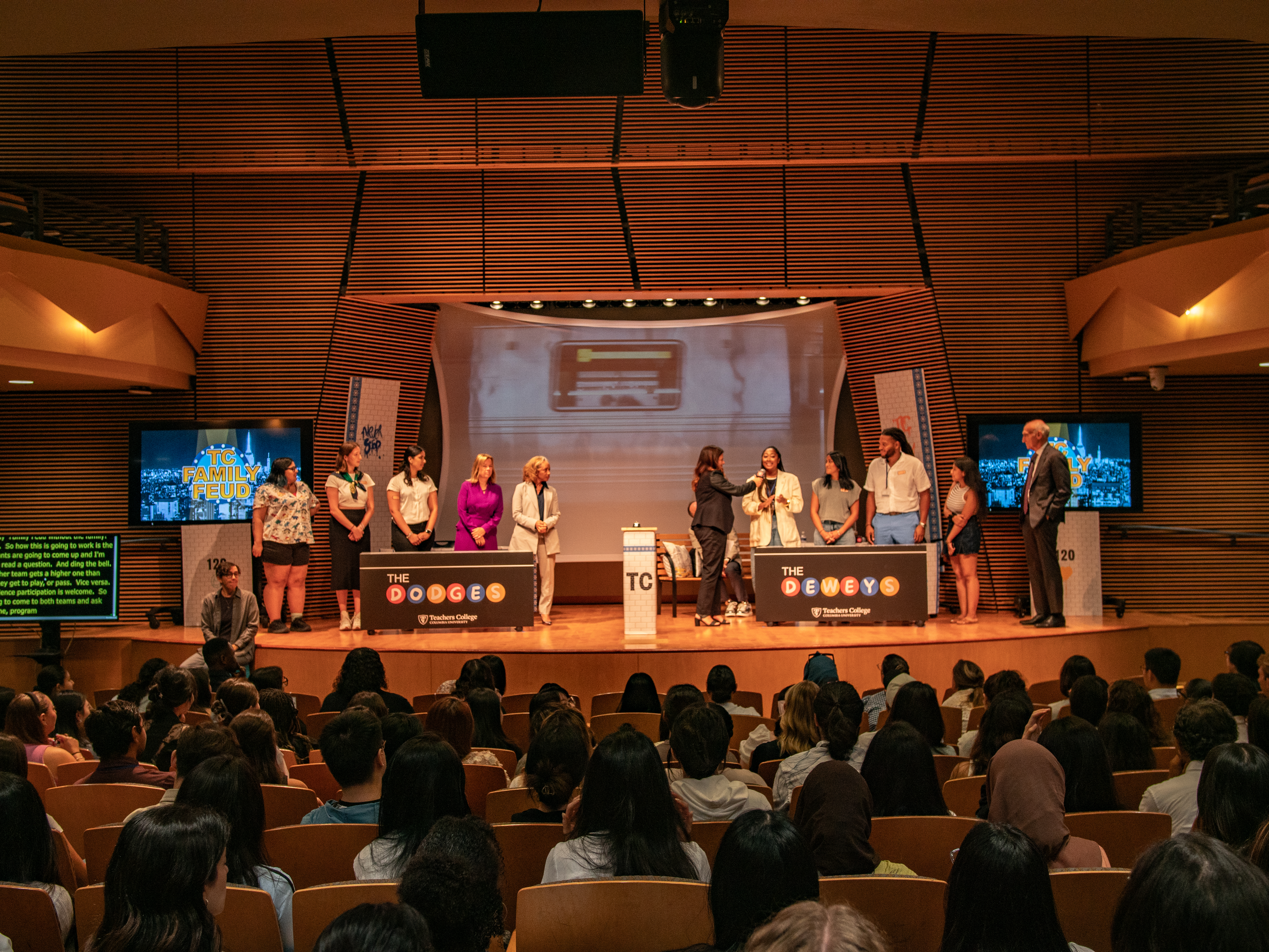 Photo of the stage during new student orientation