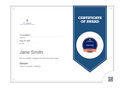 Sample certificate of completion