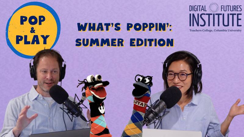 Pop and Play Season 6 Episode 1 cover featuring the hosts and the title of the episode