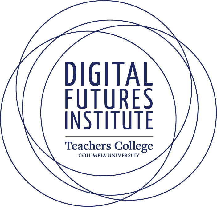 DFI Circle Logo - four overlapping rings with Digital Futures Institute in the center, then a line and Teachers College, Columbia University in smaller font also within the rings