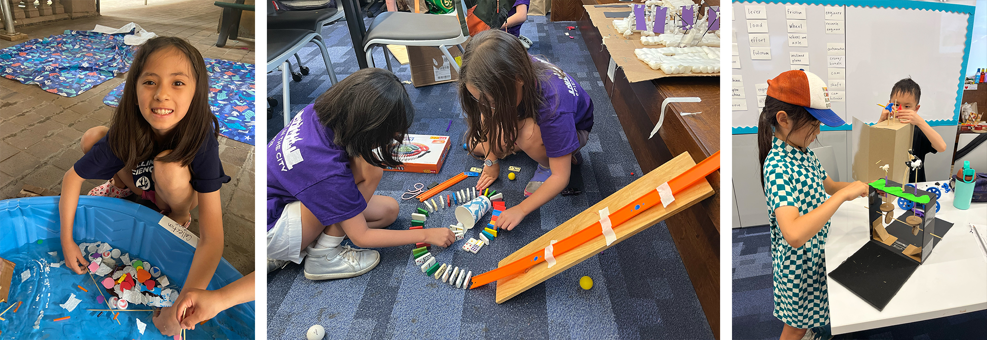 Children working on engineering