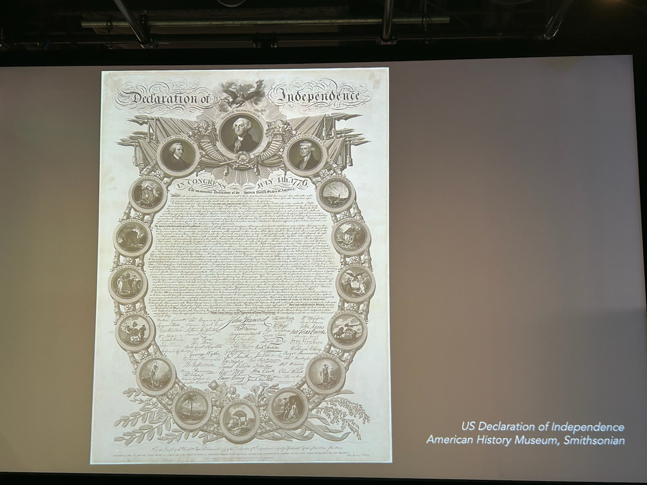 Event Slide of the Declaration of Independence