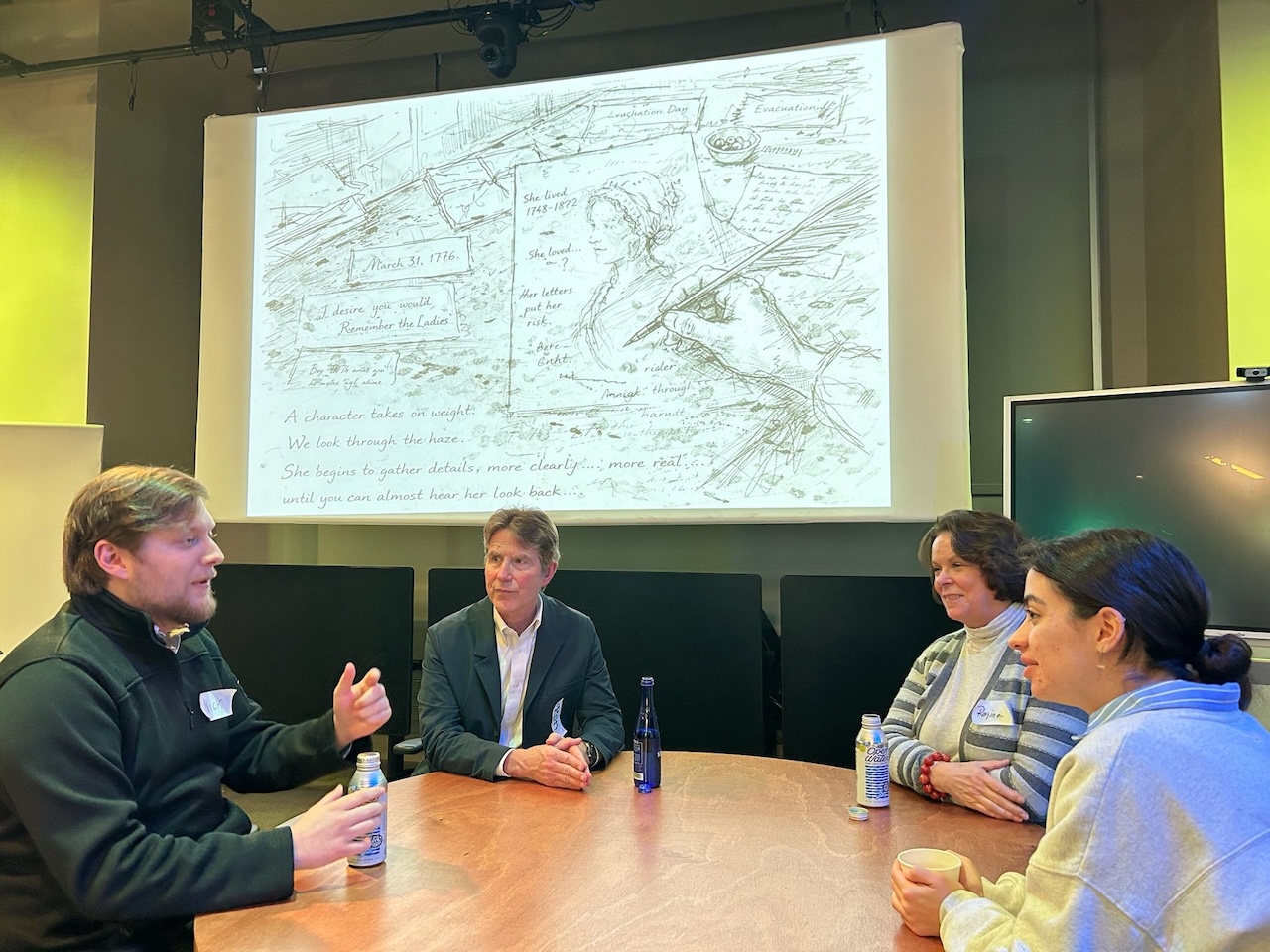 Imagining Liberty table discussion facing screen