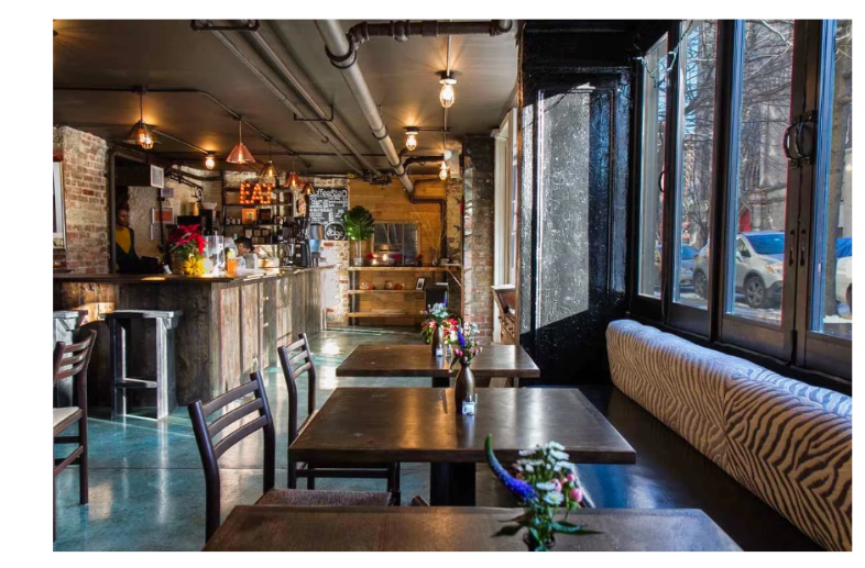 Inside of a restaurant