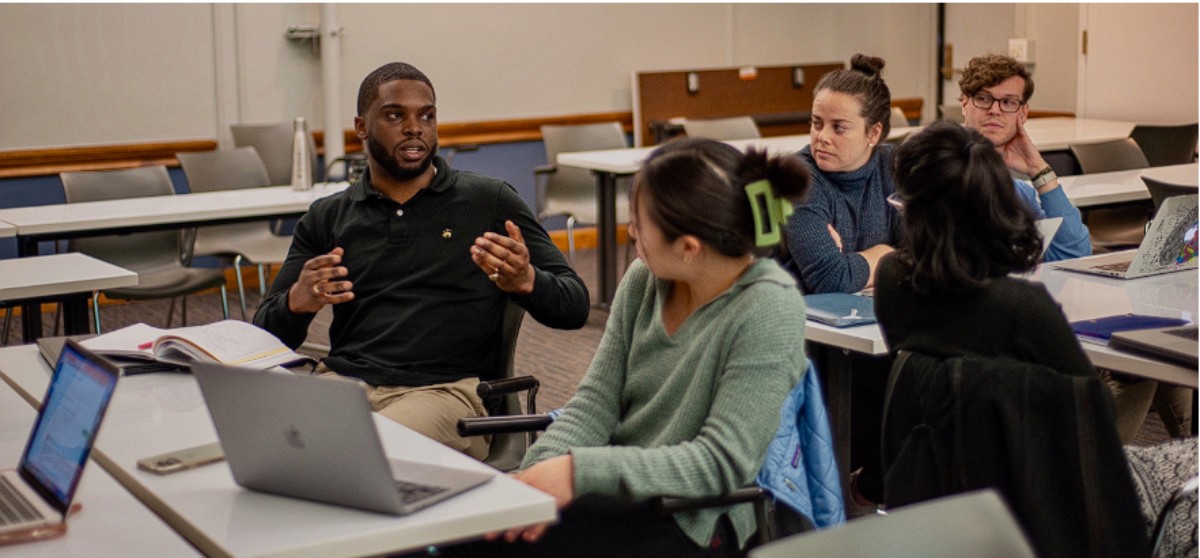 students in a room