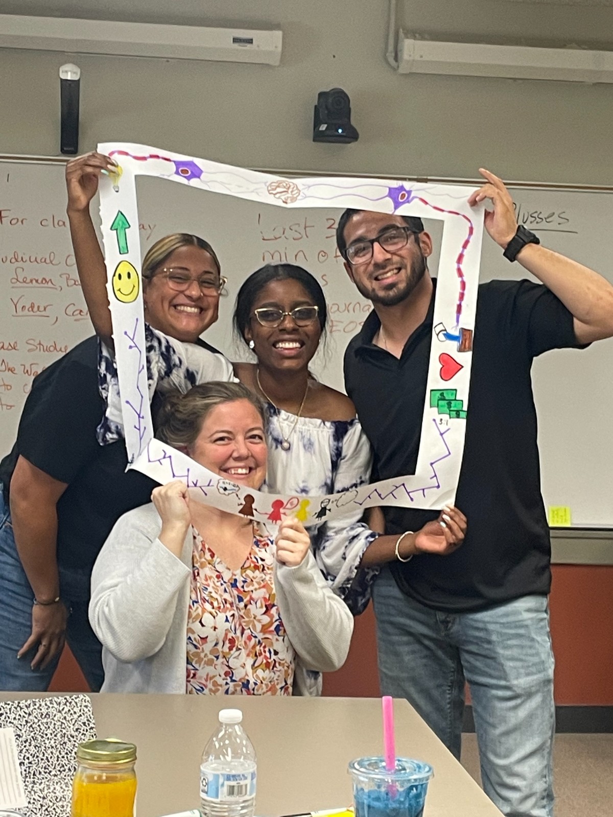 Students smiling together.