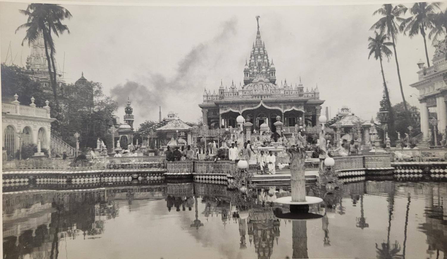 A hindu temple on a river in India