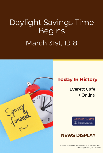 Poster Showing Daily Savings Time