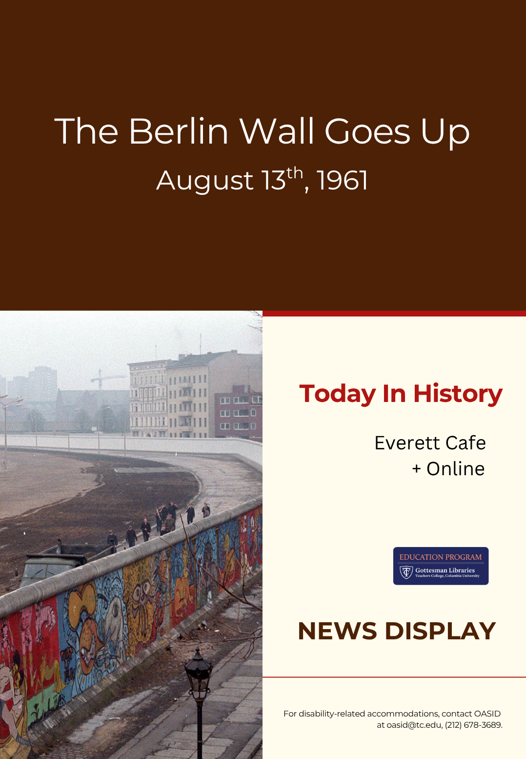 Poster with Image of Graffiti on the Berlin Wall