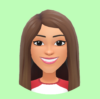 bitmoji of Library Associate Anna Descovich on a green background