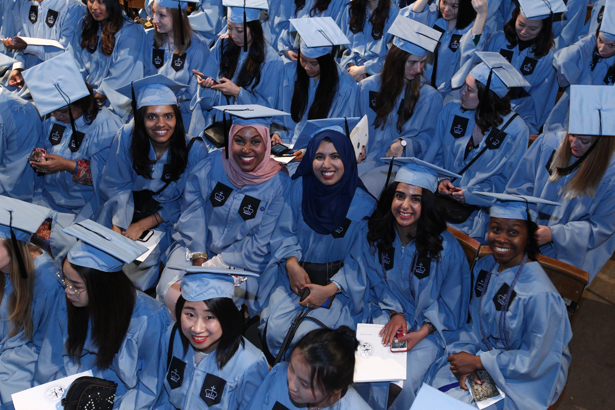 Students smiling at Convocation