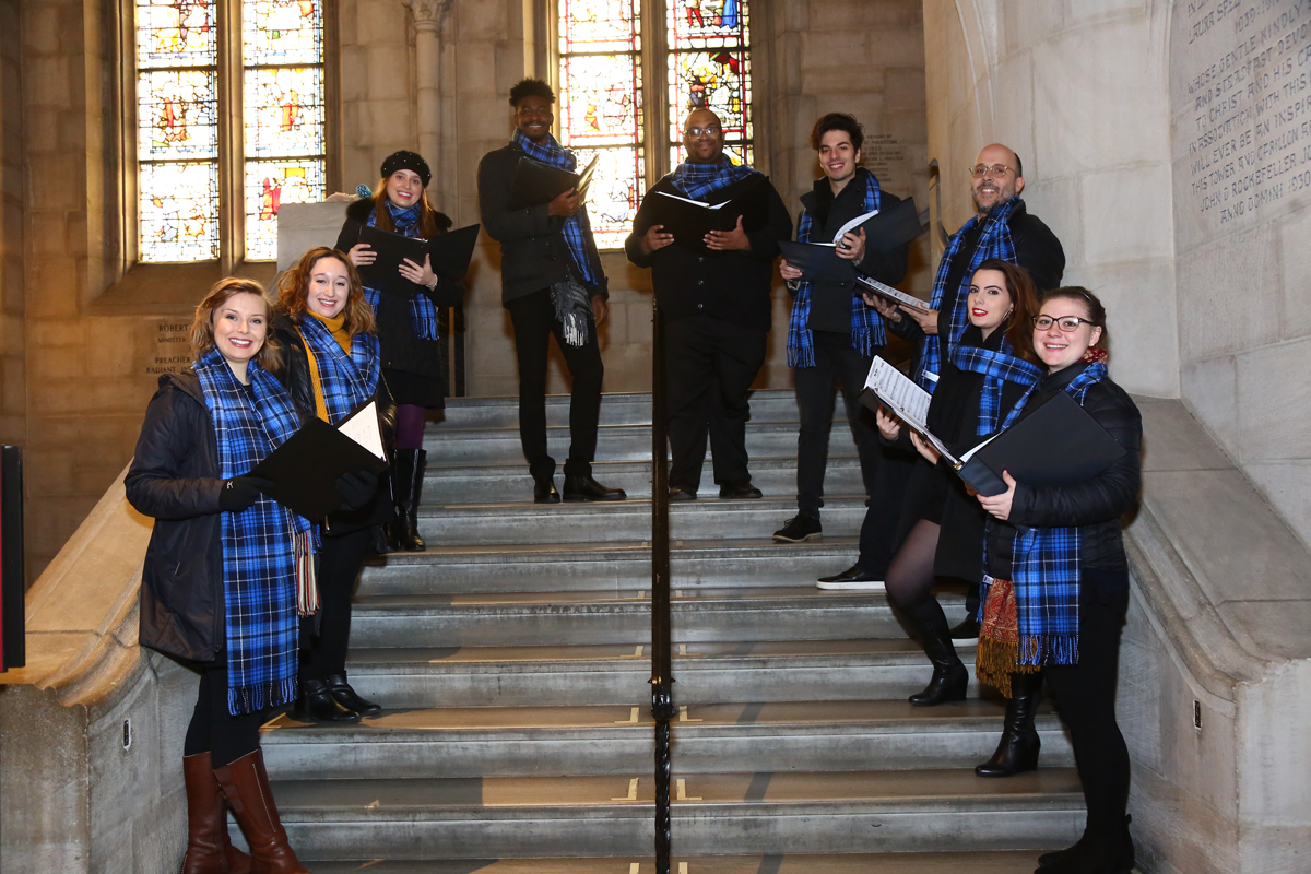 TC Chamber Singers pose at the Inauguration