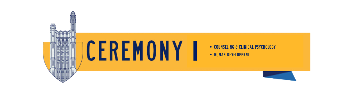 Ceremony 1 header with departments CCP & HUD