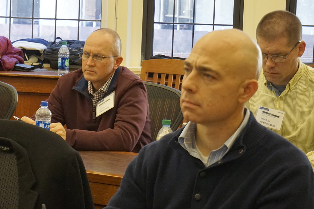 Chaplains such as Major J.R. Lorenzen (far right, front) appreciated learning more about the brain and spirituality.