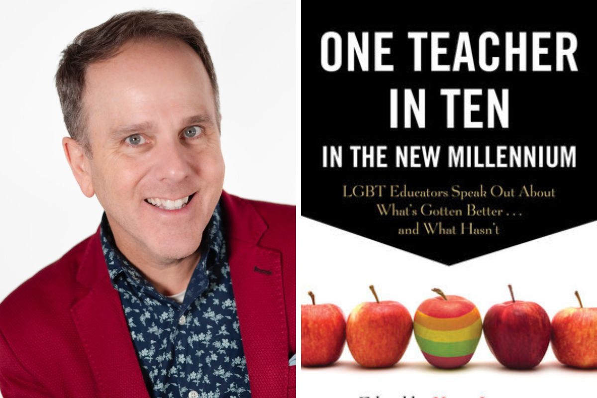 Tom Rock pictured with One Teacher in Ten in the New Millennium by Kevin Jennings