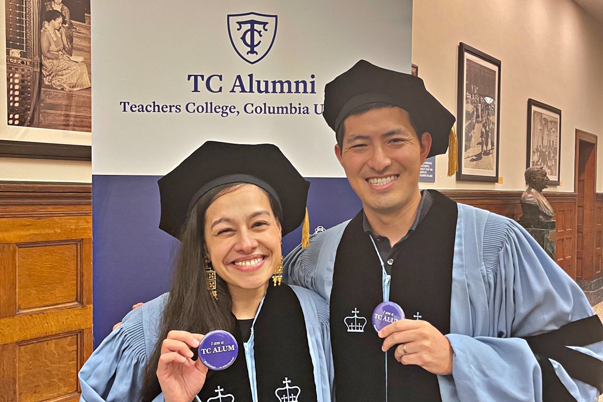 TC grads with TC Alumni pins