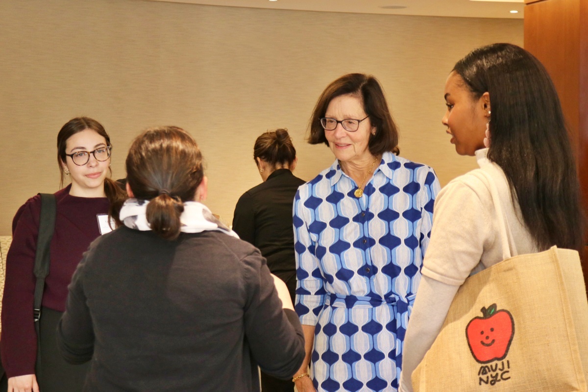 Guests mingle at the 2024 O'Neill Fellows reception.