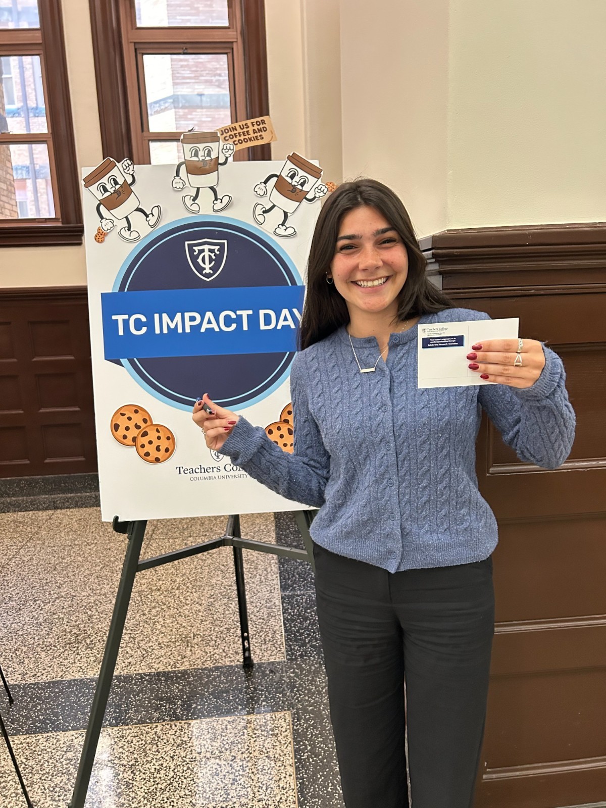 Students signed thank you cards for donors.