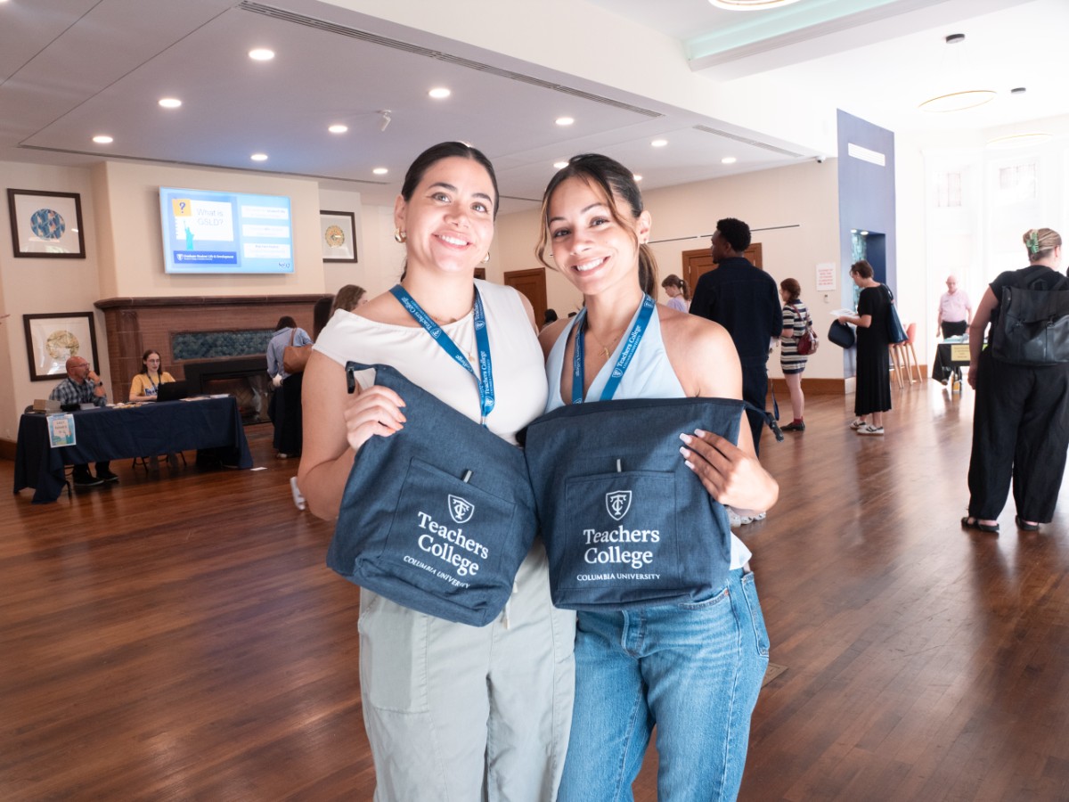 Pictured: Students with TC swag.
