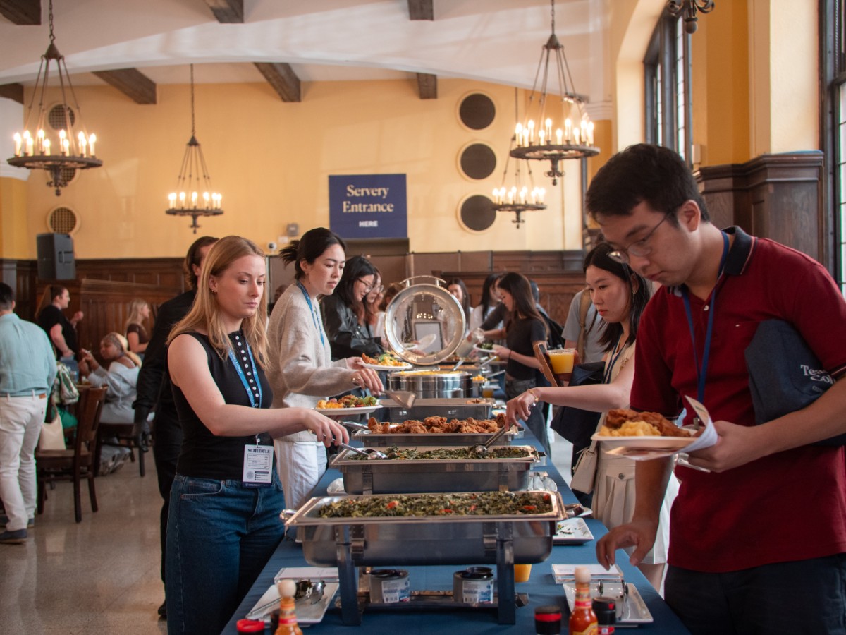Students getting lunch
