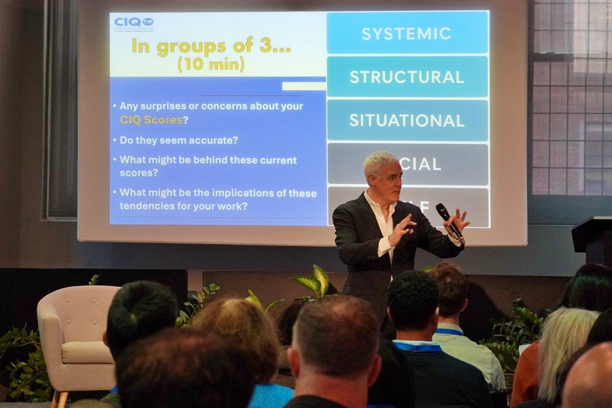 Peter Coleman at the Conflict Intelligence Lab launch.