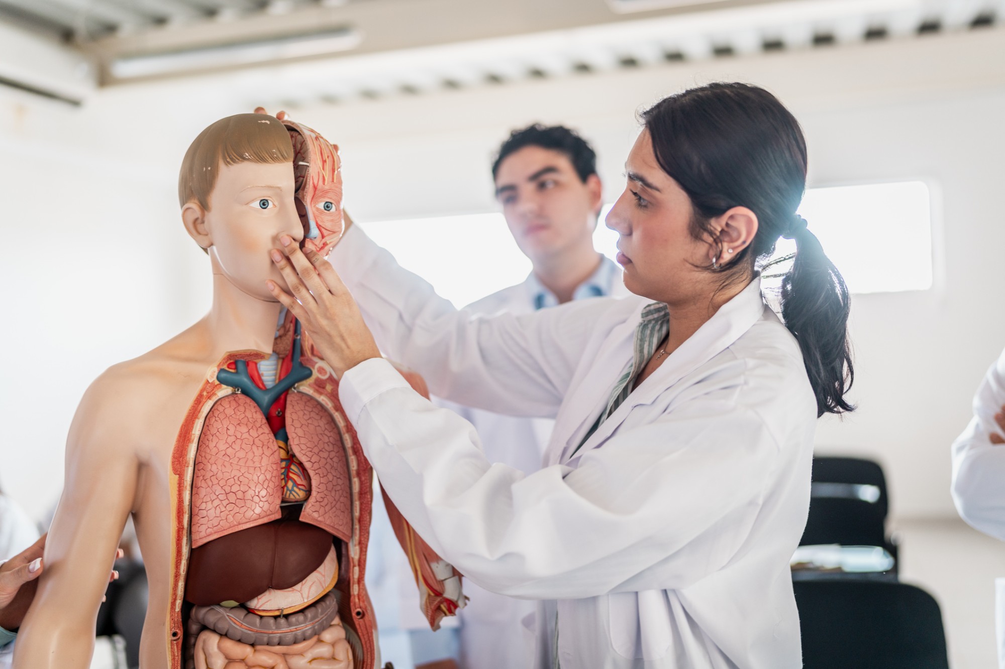 students in biology class