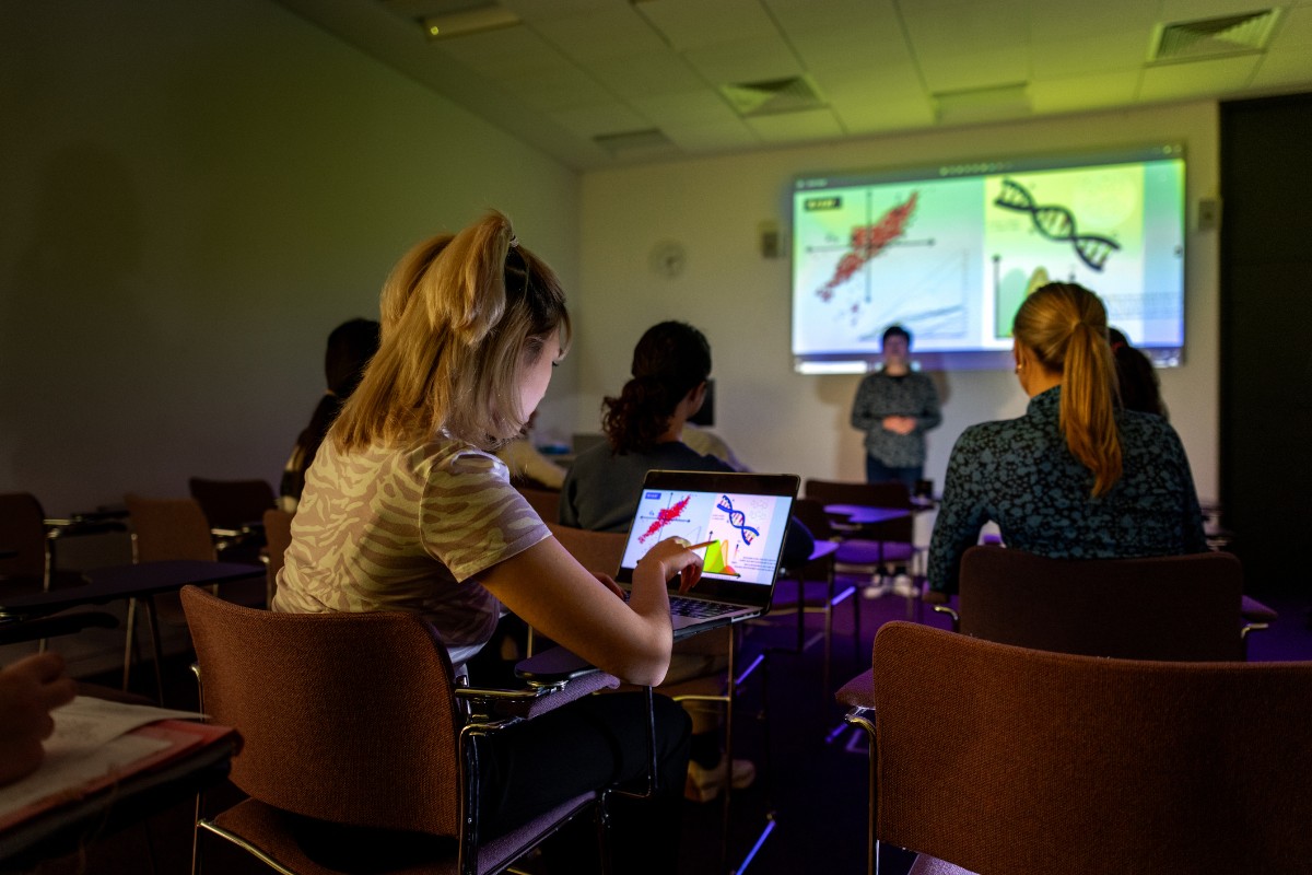 Students in classroom.