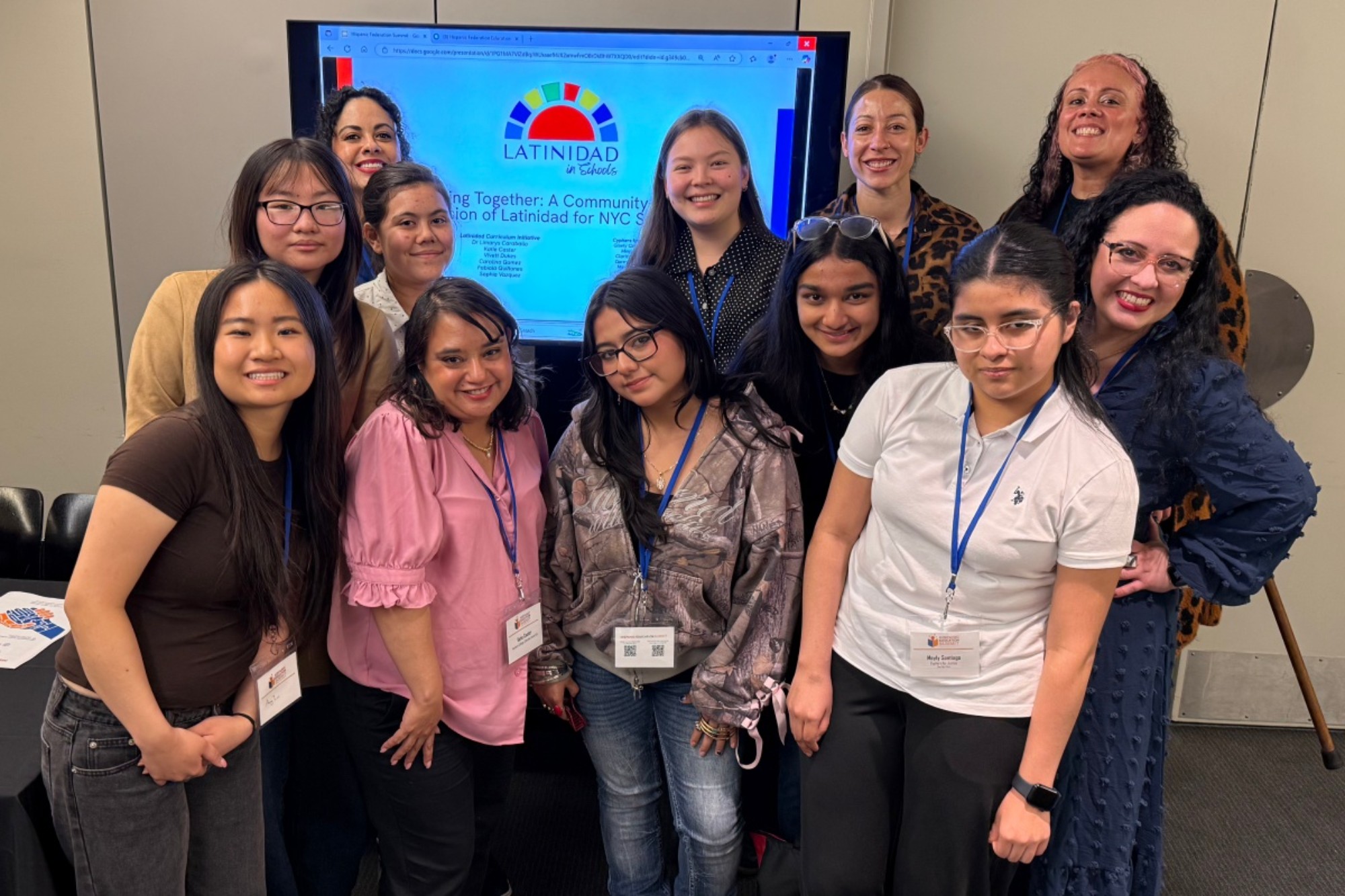 group of students and researchers at the Hispanic Education Summit