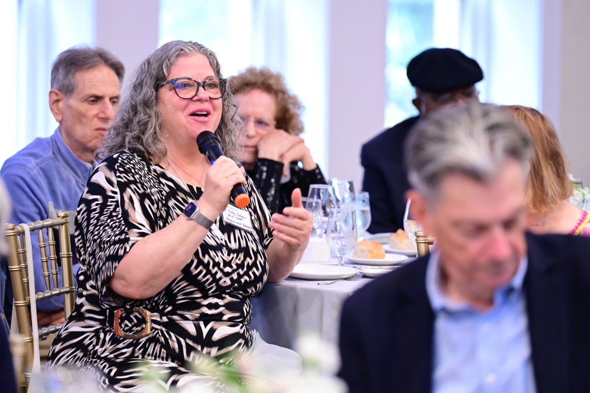 Alumni shared questions with President Thomas Bailey during the Silver Roundtable.