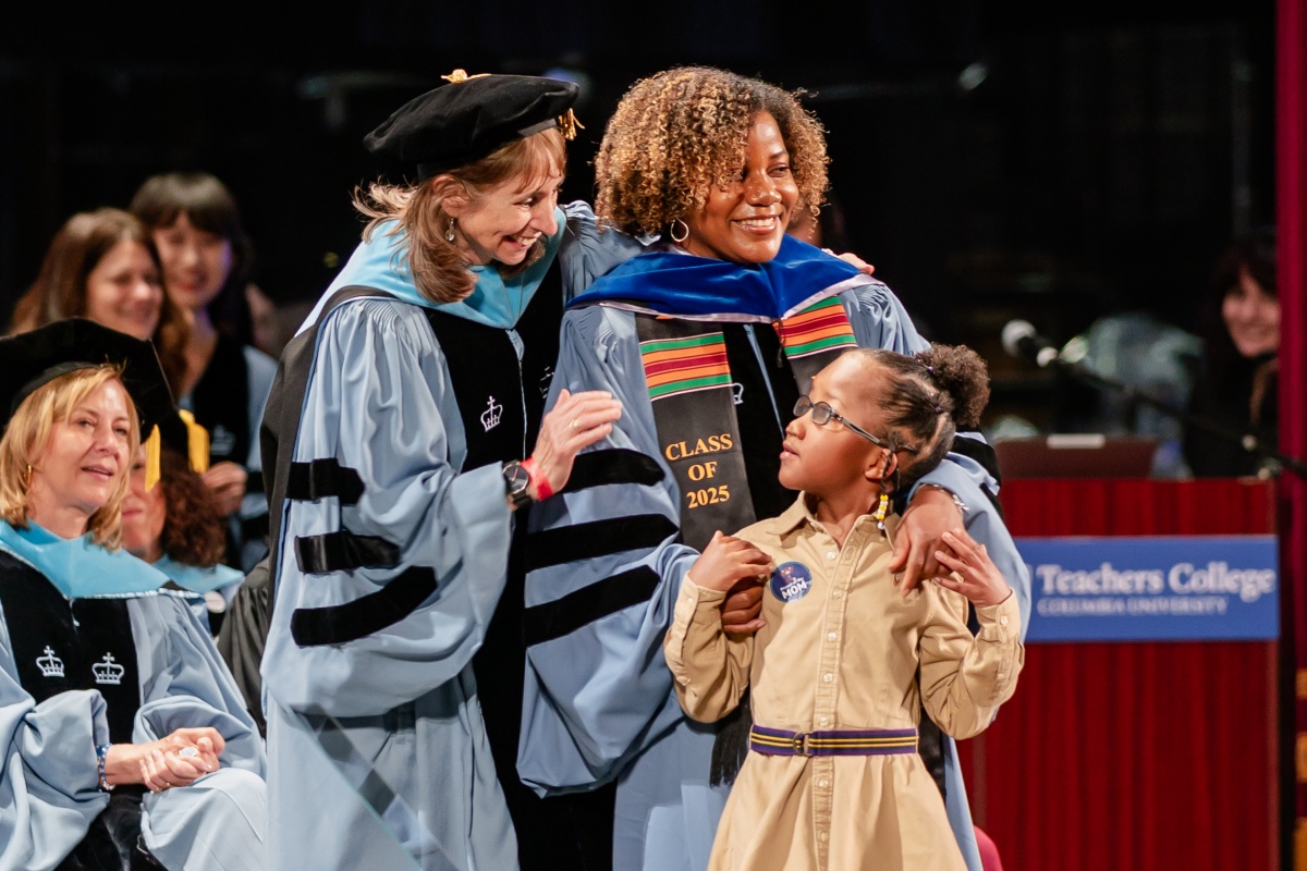 mom receives doctoral hood