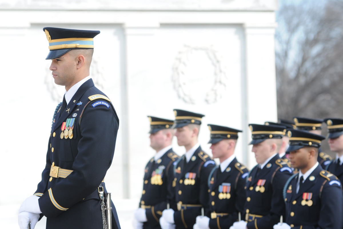 Leo Marin (front) with fellow soldiers