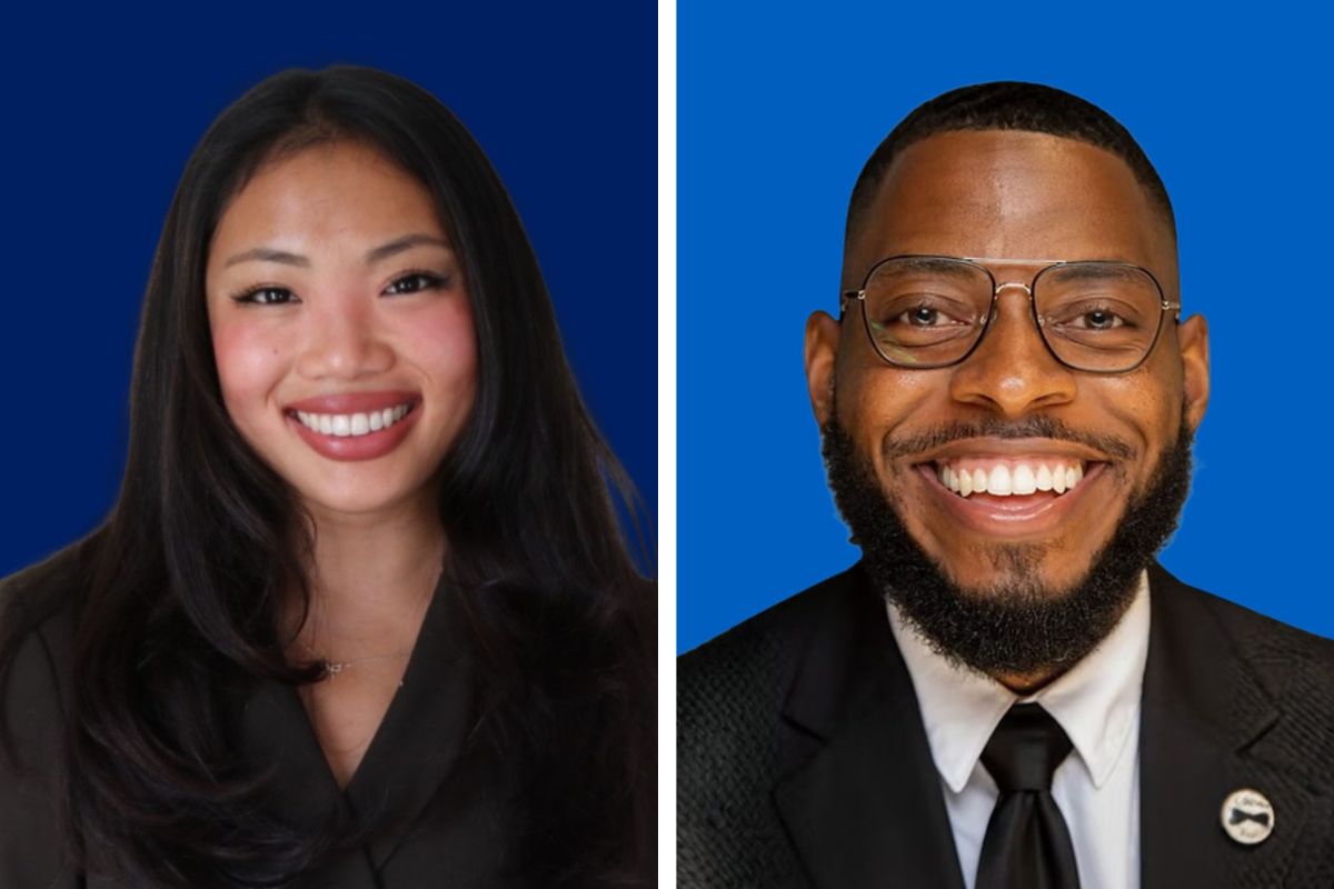 Composite photo of Emily Nguyen and Brandon Martin