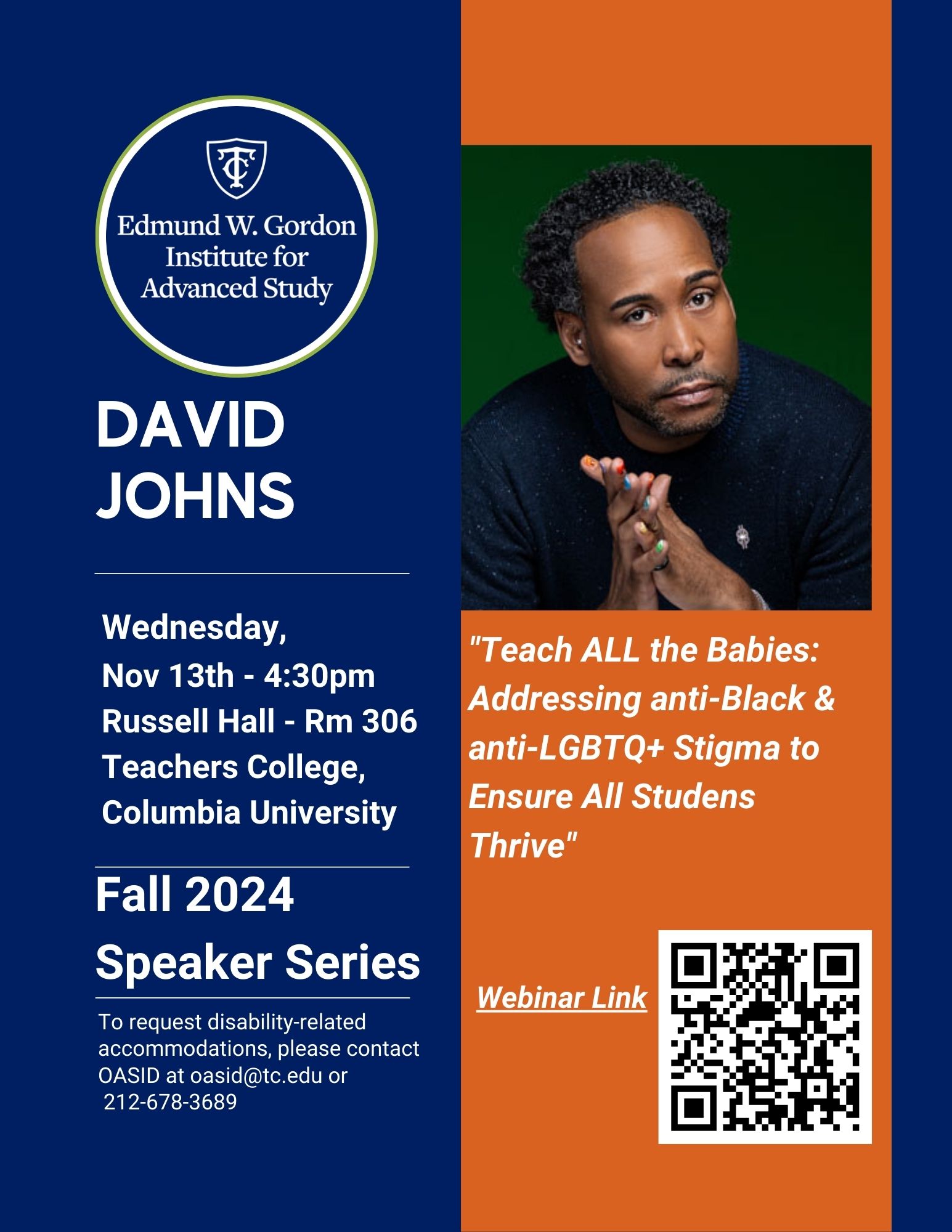 GIAS Fall 2024 Speaker Series - David Johns