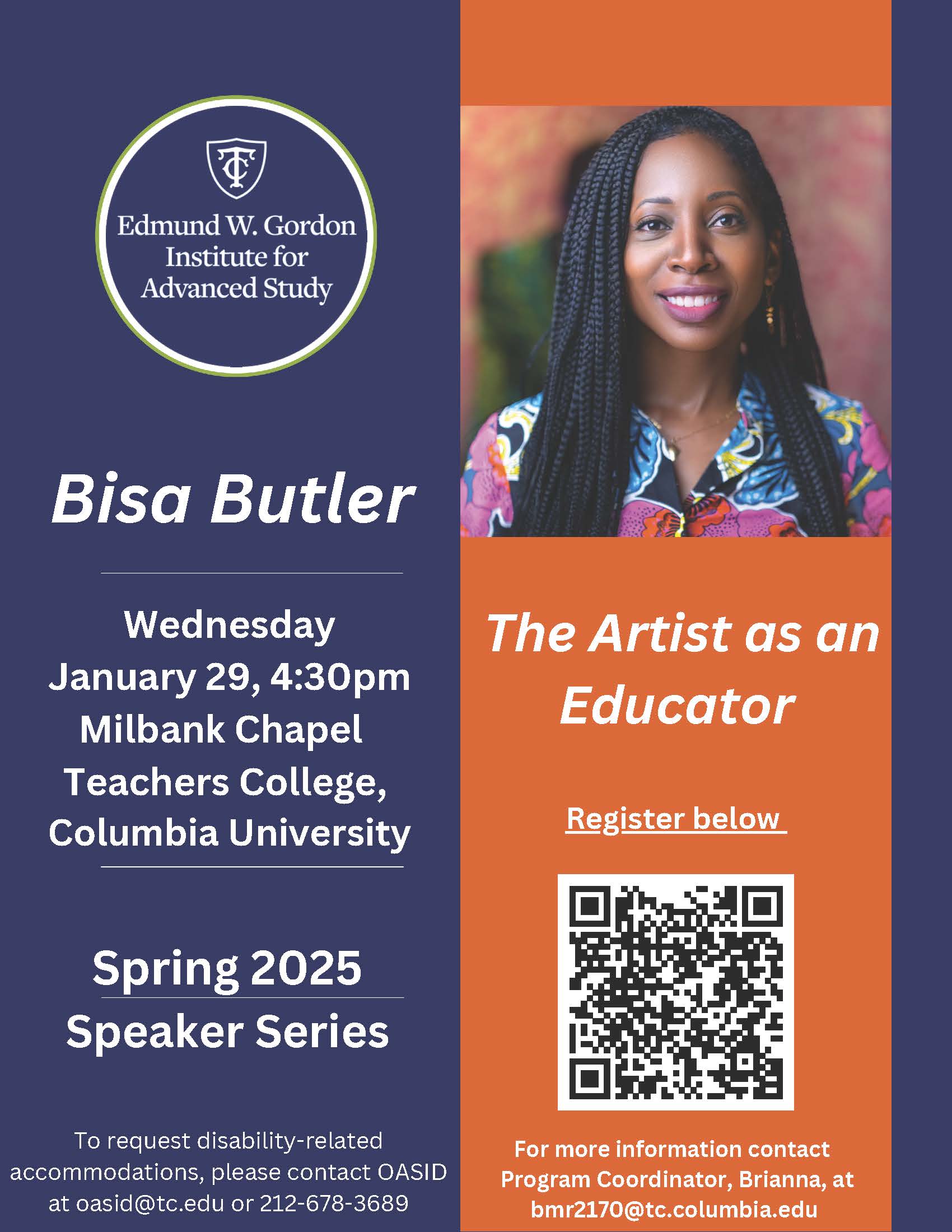 GIAS Spring 2025 Speaker Series - Bisa Butler